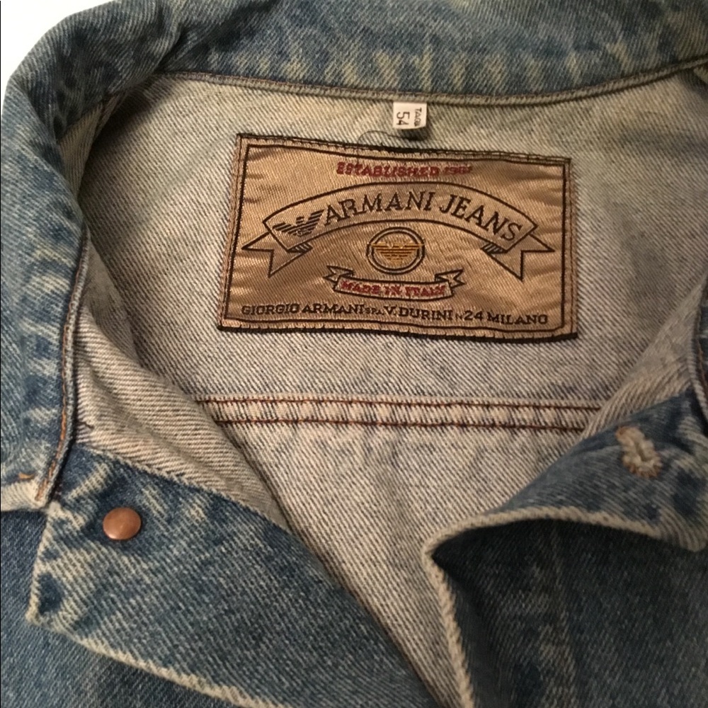 Authentic Armani Jean Jacket. Size L